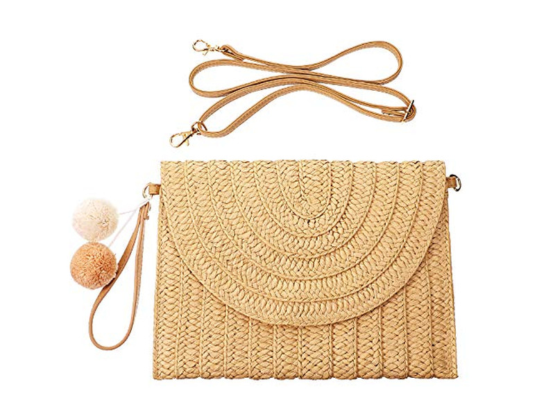 حقائب قش العطلات الكلاسيكية المغربية الجديدة 2023 معدنية مكرمية بلاستيكية