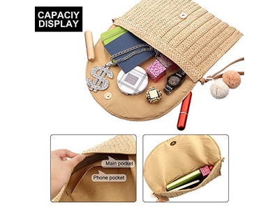 حقائب قش العطلات الكلاسيكية المغربية الجديدة 2023 معدنية مكرمية بلاستيكية