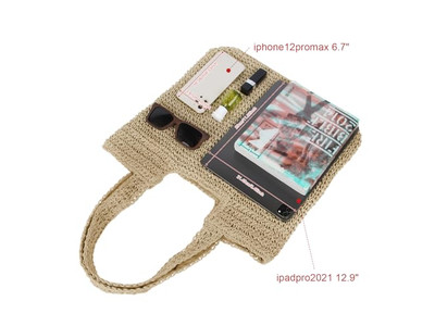 حقيبة قش بسيطة موضة جديدة بحزام طويل وقفل سلسلة مبتكرة المكسيك