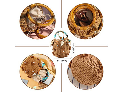 حقائب قش مطبوعة حقيبة معاد تدويرها مواد تسوق من الأعشاب البحرية قبعات كمبوديا مجموعة مواد