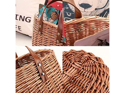 حقيبة قش منسوجة ريترو دائرية من الذرة كروس بودي صغيرة للشاطئ وجلد