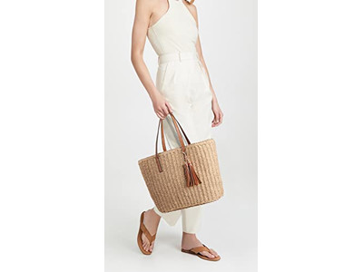 حقيبة قش مبتسمة بحزام واحد موك فارغ بني حرفي أخضر طباعة هندية ريترو للنساء