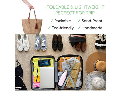 حقيبة قش مبتسمة بحزام واحد موك فارغ بني حرفي أخضر طباعة هندية ريترو للنساء