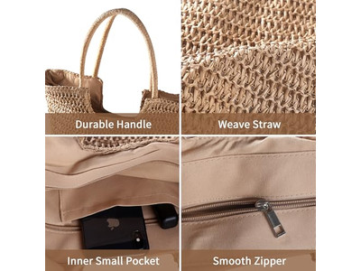 حقيبة قش رخيصة بأزهار حقائب قش للسيدات مع شعار