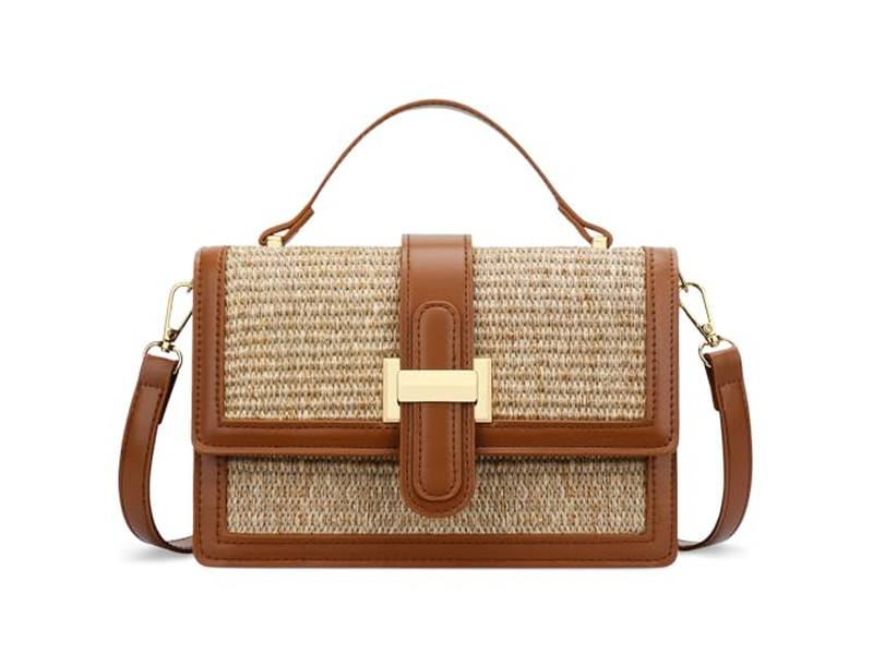 حقائب قش مع اسم حقيبة تسوق محبوكة