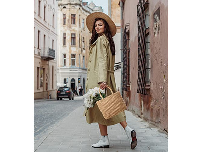 حقيبة قش صيفية جديدة سلة حقيبة يد بامبو نصف دائرة للنساء نص شاطئ