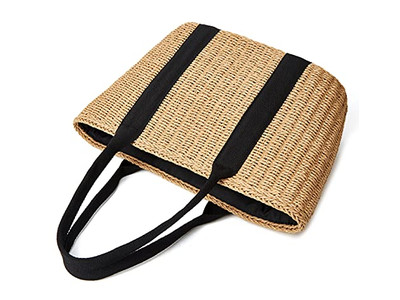 حقائب قش للأطفال نصف دائرية يدوية قابلة للتخصيص