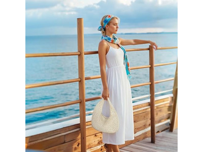 حقيبة قش عصرية من الخيزران دائرية فرنسية عرقية وحقائب نسائية مخصصة بحافة