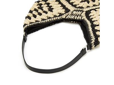 حقيبة قش ورقية مضفرة للنساء مجموعة حقائب يد قوس قزح