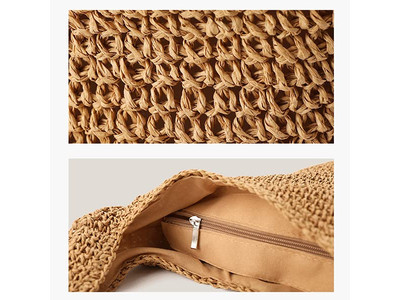 حقيبة قش من الجلد السويدي وحقائب يد ومعصم قمح أبيض وحقائب دقيقة وعشب وجوت كبيرة وكتان متعددة صغيرة