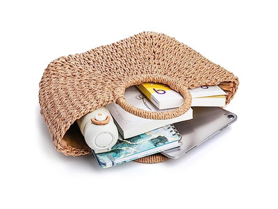 حقيبة قش صيفية 2023 حقائب يد فاخرة نصف دائرية للنساء جديدة لتجار الجملة